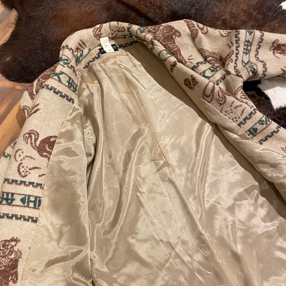 Pendleton Cream and Brown Patterned Blazer - image 14